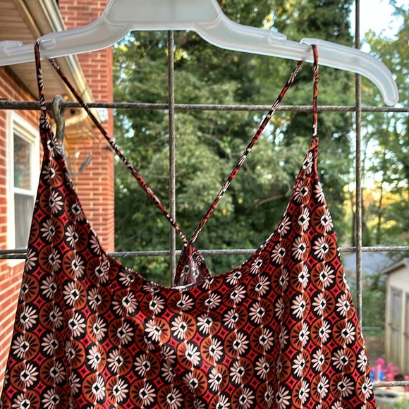 NWT Joyspun Brown Geometrical Design Spaghetti Strap Satin Cami PJ Top Pajama 3X - Picture 5 of 16